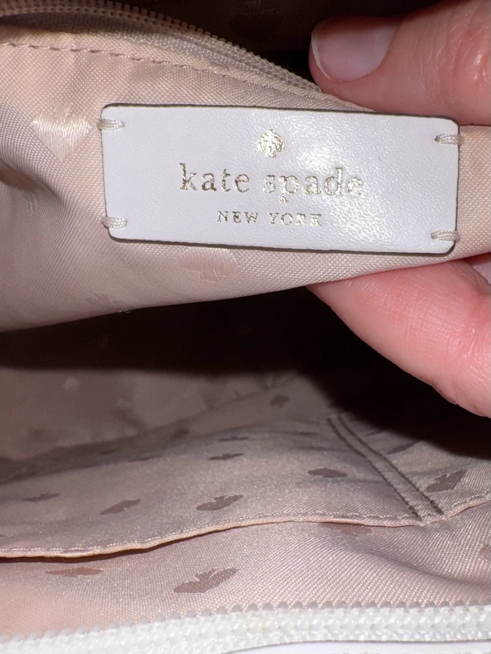 Kate Spade of New York Schuyler Tote white / tan EUC